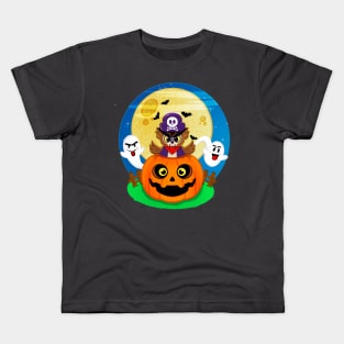 Owl and the Haunted Pumpkin Patch Kids T-Shirt